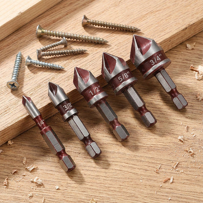 🛠️50% DE RÉDUCTION MAINTENANT ! 🔩 Jeu de forets à fraiser pour le travail du bois (5 ou 3 pièces) – Trous nets et affleurants, durable et rapide ⚙️