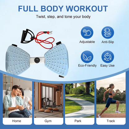 💪✨ OFFRE EXCLUSIVE PÂQUES 64% ! Stepper Cardio Compact avec Torsion & Bandes de Résistance – Entraînement Complet Corps, Poids Max 120kg, Conception Stable en T 🏠