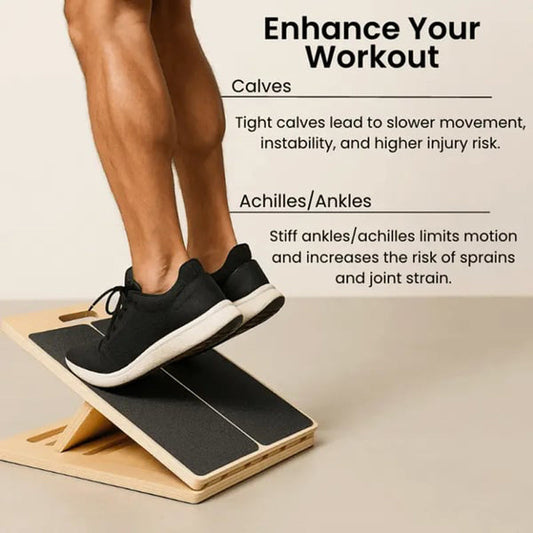 🚀 TENDANCE 2026 Home Gym | Planche de Stretching pour Mollets en Bois | Réglable & Installation Rapide 🔥【Best-Seller】