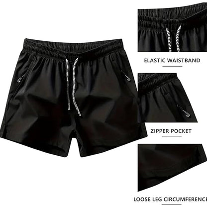📢📢50 % DE RÉDUCTION !!!⏰Short de sport à séchage rapide pour homme avec poches à fermeture éclair