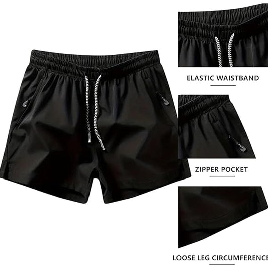 📢📢50 % DE RÉDUCTION !!!⏰Short de sport à séchage rapide pour homme avec poches à fermeture éclair