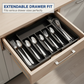 💎 50% DE RÉDUCTION ! 💎 Range-Couverts Extensible – Ajustable de 33 à 57 cm, Multi-Compartiments & En PP Alimentaire pour une Cuisine Organisée 🍴✨