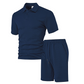 👔 OFFRE LIMITÉE -50% ! ✨ Ensemble 2 Pièces Homme – Imprimé Losange, Haut à Col, Short, Coupe Confortable ✨