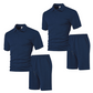 👔 OFFRE LIMITÉE -50% ! ✨ Ensemble 2 Pièces Homme – Imprimé Losange, Haut à Col, Short, Coupe Confortable ✨