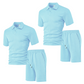 👔 OFFRE LIMITÉE -50% ! ✨ Ensemble 2 Pièces Homme – Imprimé Losange, Haut à Col, Short, Coupe Confortable ✨