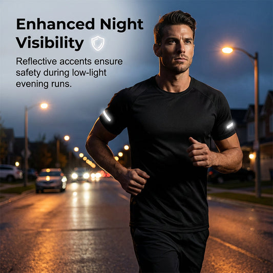 🔥🎽 PROMO FLASH 50% ! T-shirt Sport Homme à Séchage Rapide – Respirant, Coutures Renforcées, Bande Réfléchissante, Parfait pour la Course & l'Entraînement 🏃‍♂️