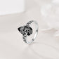 💐50% DE RÉDUCTION ! Bague Romantique Ajustable – Style Bohème avec Pierre Précieuse Noire 🌙💍【Offre Spéciale】