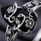 💐50% DE RÉDUCTION ! Bague Romantique Ajustable – Style Bohème avec Pierre Précieuse Noire 🌙💍【Offre Spéciale】