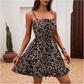 👗 PROMO LIMITÉE 50% DE RÉDUCTION ! ✨ Robe à Laçage Devant & Bretelles Spaghetti – Taille Smockée, Jupe A-Line à Volants 🌸