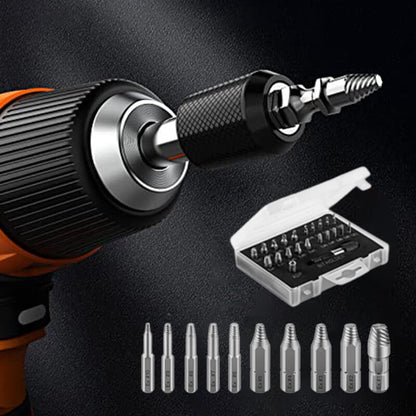 🔧 50% DE RÉDUCTION! 🛠️ Extracteur de vis 22/33 pièces – Pour vis cassées & abîmées ✨
