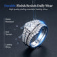 💍 OFFRE LIMITÉE -50% ! 💥 Bague Femme Zircone Cubique Taille Princesse – Sertissage Pavé, Anneau Multi-Couches, Éclat Brillant ✨