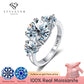💍 -50% ! ✨ Bague de Fiançailles Trois Pierres en Moissanîte – Grade D VVS1 – 2,0 ct + 0,5 ct × 2 – Certifiée & Écrin Cadeau 🎁