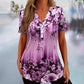 🌸 OFFRE LIMITÉE : -50 % ! ✨ Haut à manches courtes floral pour femme – Coupe ample douce, respirante et polyvalente 👕