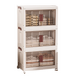🦦 50% DE RÉDUCTION! 🧺 Bac de Rangement Pliable avec Couvercle – 3 étages, portes magnétiques & roulettes – Idéal pour vêtements, jouets & couvertures 🏠