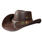 🤠 50% DE RÉDUCTION ! ✨ Chapeau de Cowboy Vintage – PU – Large Bord & Lanière Réglable for Plein Air