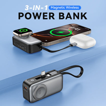 Batterie Externe Magnétique Sans Fil 3-en-1 – ✈️ Livraison Gratuite & Expédition Rapide ✈️