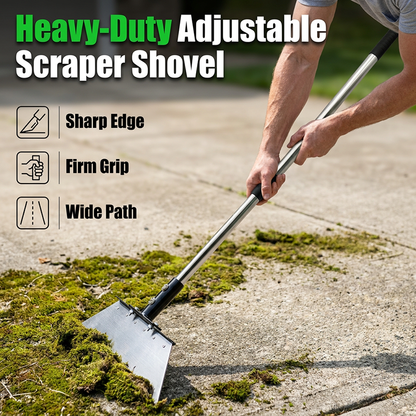 ⛏️ -50 % ! ❄️ Pelle grattoir réglable pour le jardin et la neige, outil robuste à manche multisection ✨