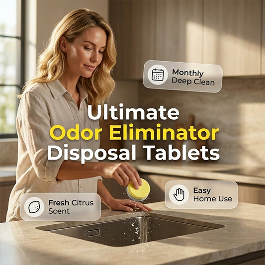 🍋 ACHETEZ 3, OBTENEZ 1 GRATUIT ! 🧼 Comprimés Nettoyants pour Broyeur – Extrait d’Agrumes – Anti-Odeurs & Mousse Active for Cuisine