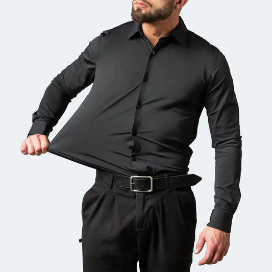 📢📢50 % DE RÉDUCTION !! ⏰Chemise Habillée Extensible à Manches Courtes pour Hommes