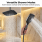 🥳VENTE CHAUDE 2026🥳💞50K+ VENDUS ! 💧🌙 50% DE RÉDUCTION ! Système de Douche à Affichage Numérique – LED Ciel Étoilé, Étagère Intégrée, 4 Modes de Jet, Corps Alliage. Spa à Domicile. ✨🚿