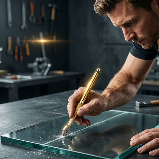 🔧 50 % DE RÉDUCTION ! ✍️ Coupe-verre professionnel de type stylo – Disque en carbure, poignée ergonomique et coupe précise – idéal pour les miroirs, les fenêtres ou l'art verrier 🪟