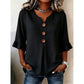 👚 50% DE RÉDUCTION 🌸 Blouse à col en V et manches à volants – Tissu fluide & léger – Parfaite pour un look romantique ou chic au quotidien – facile à associer avec jean ou jupe ✨🌿