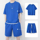 🌬️ Ensemble T-shirt & Short Homme Texturé Gaufre – Respirant, Coupe Ample & Style Décontracté