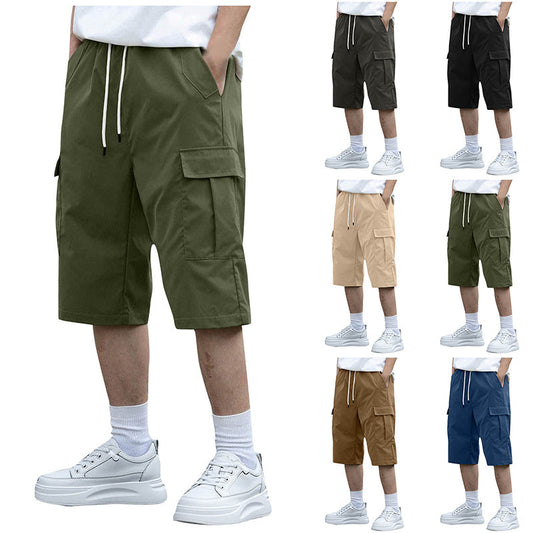 🩳☀️ PROMO FLASH 50% ! Short Cargo Décontracté Homme – Taille Cordon, Multi-Poches, Tissu Polyester Léger, 6 Coloris, Tailles M-3XL, Idéal Randonnée & Été 🔥