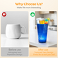 🥤✨ PROMO -50% ! Gobelet LED Lumineux Activé par l'Eau – S'Illumine Automatiquement, Design Scintillant, Plastique Alimentaire Résistant, Idéal Bar Fête KTV · 2 Coloris · 414ml 🎉