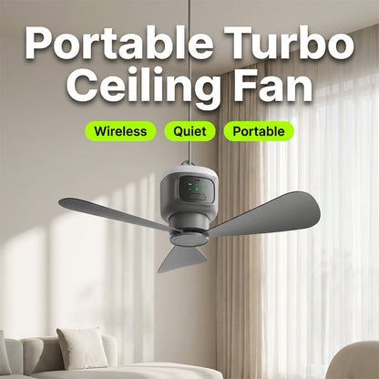 🌀💥 PROMO FLASH 57% ! Ventilateur Suspendu Rechargeable avec Lumière – 12000mAh, Silencieux, Télécommande, Minuterie, Idéal Camping & Maison ✨