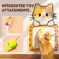🐱 50% DE RÉDUCTION LIMITÉE ! ✨ Griffoir Mural pour Chat – Autocollant, Feutre Durable, Jouets Attachés 🐾