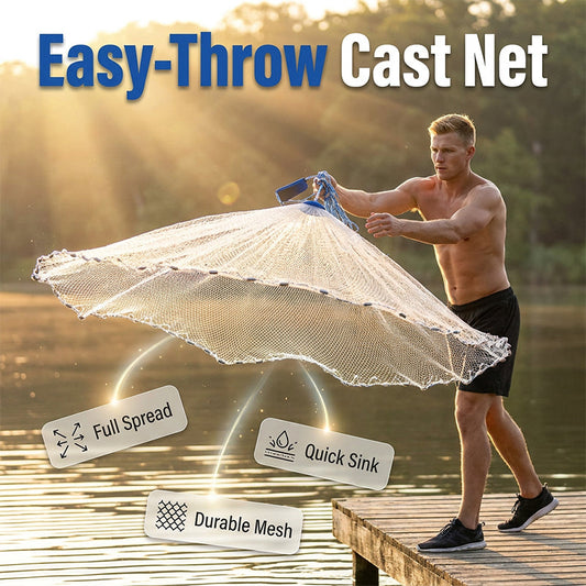 🎣 50% DE RÉDUCTION ✨ Épervier de pêche – Facile à lancer & maillage résistant – Prise rapide en eau douce ou mer – polyvalent pour crevettes, appâts ou petits poissons 🌊