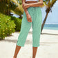 👖💐 PROMO FLASH 58% ! Pantalon Capri à Carreaux Femme – Tissu Coton-Lin Respirant, Taille Élastique à Cordon, Poches Latérales, 8 Coloris, Tailles S-3XL, Idéal Été & Vacances ✨☀️