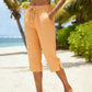 👖💐 PROMO FLASH 58% ! Pantalon Capri à Carreaux Femme – Tissu Coton-Lin Respirant, Taille Élastique à Cordon, Poches Latérales, 8 Coloris, Tailles S-3XL, Idéal Été & Vacances ✨☀️