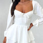 👗 50 % DE RÉDUCTION EN CE MOMENT ! 🎀 Robe-jupe à encolure en cœur pour femme – Volants superposés et dos nu – À la fois espiègle et élégante 🥂