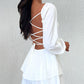 👗 50 % DE RÉDUCTION EN CE MOMENT ! 🎀 Robe-jupe à encolure en cœur pour femme – Volants superposés et dos nu – À la fois espiègle et élégante 🥂