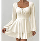 👗 50 % DE RÉDUCTION EN CE MOMENT ! 🎀 Robe-jupe à encolure en cœur pour femme – Volants superposés et dos nu – À la fois espiègle et élégante 🥂
