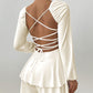 👗 50 % DE RÉDUCTION EN CE MOMENT ! 🎀 Robe-jupe à encolure en cœur pour femme – Volants superposés et dos nu – À la fois espiègle et élégante 🥂