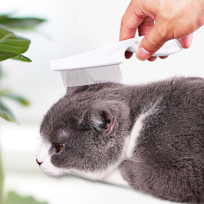 🐾 Achetez-en 1, obtenez 1 GRATUIT ! 🛁 Peigne Multifonction pour Animaux – Élimination des Taches de Larmes & des Puces avec Aiguilles Fines en Acier Inoxydable ✨