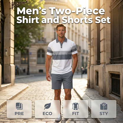 👕 PROMO -50% ! 💥 Set 2 Pièces Chemise & Short Homme Imprimé Numérique – Tissu Premium Respirant, Coupe Athlétique, Infroissable · 5 Coloris · S–6XL ✨ 2 Achetés = Livraison Gratuite