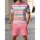 👕 PROMO -50% ! 💥 Set 2 Pièces Chemise & Short Homme Imprimé Numérique – Tissu Premium Respirant, Coupe Athlétique, Infroissable · 5 Coloris · S–6XL ✨ 2 Achetés = Livraison Gratuite