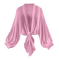 👗 50% DE RÉDUCTION ⏰ Cardigan mousseline nœud frontal – Tissu transparent & manches bouffantes – 7 coloris, tailles S–2XL – parfait pour un look romantique ou chic ✨🌸🌿