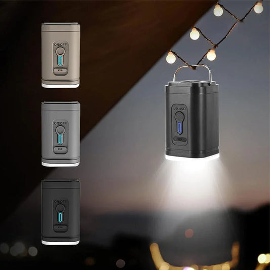 🏕️ Pompe à Air Camping Rechargeable – Lumière LED, Gonflage Rapide, Compacte 🔋