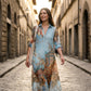 👗 56% DE RÉDUCTION 🌺 Robe longue imprimée bohème – coupe fluide, col V et boutons devant – tissu léger et respirant – idéale pour les belles journées d’été