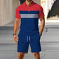 👕 PROMO LIMITÉE 50% DE RÉDUCTION ! ✨ Ensemble Polo + Short Homme 2 Pièces – Col Classique, Respirant, Cordon de Serrage 🌊