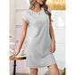 -50% Exclusif | Robe Décontractée en Coton Mélangé | Col Rond Respirant & Manches Courtes | Coupe Ample Robe Midi Été Femme