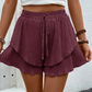 📢📢-50% !! ⏰Short Fluide à Volants Superposés pour Femme