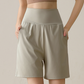 Short de Sport Femme Taille Haute Coupe Ample pour la Course