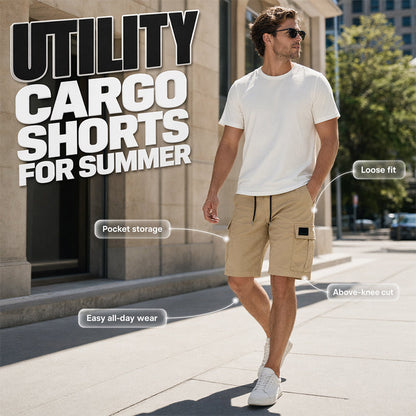 🩳☀️ PROMO FLASH -58% ! Short Cargo Décontracté Homme – Coupe Ample, Multi-Poches, Longueur 5/4, Tissu Mélangé, Tailles S-2XL, Idéal Été & Outdoor 🔥