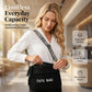 🎁 Nouveautés 2026 −60% 💥 Sac Bandoulière Vintage Grande Capacité pour Femme – Tissu Côtelé, Multi-Zip, Bandoulière Géométrique 🌿